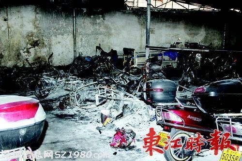 惠州車棚起火連燒18輛電動(dòng)車 車主讓物業(yè)賠