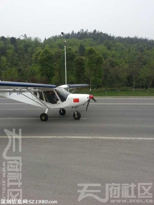 飛機(jī)在降落到公路上后，還往前滑行了一段距離，然后拐進(jìn)了路邊的加油站。