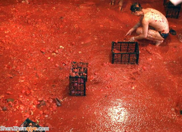 北京首屆 西紅柿大戰(zhàn) 年輕男女穿比基尼參戰(zhàn)