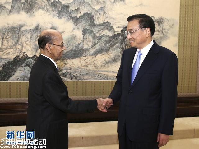 9月5日，國務院總理李克強在北京中南海紫光閣會見馬來西亞最高元首哈利姆。 新華社記者 龐興雷 攝