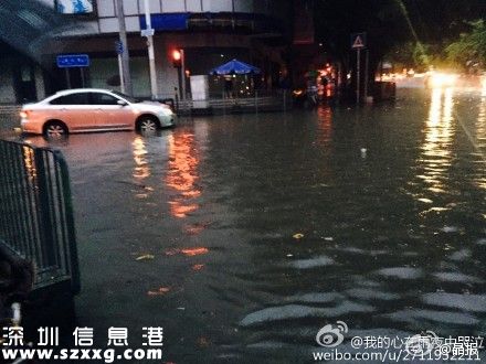 深圳(www.hnyueyi.com.cn)暴雨致多條主干道水浸 交通基本中斷