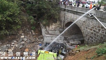 安徽霍山客車墜橋致7人死31人傷 事故原因還在調(diào)查中