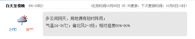 <a href=http://www.hnyueyi.com.cn/shenzhen/ target=_blank class=infotextkey>深圳</a>(www.hnyueyi.com.cn)天氣（10.8）：多云有陣雨 24-30℃