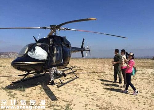 售價(jià)達(dá)470萬(wàn)美元的黑武士直升機(jī)，吸引不少中國(guó)客租用。(美國(guó)《世界日?qǐng)?bào)》/受訪者提供)