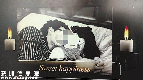 最可怕婚紗照：婚紗照兩邊插著白色蠟燭