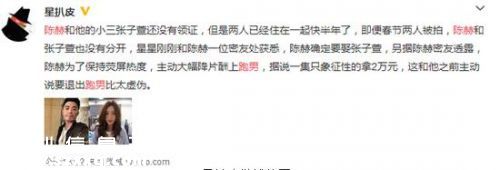 曝陳赫降價上跑男每集兩萬被指虛偽 前妻暗指其不負責任