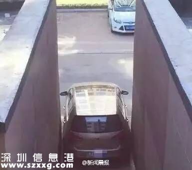 女司機(jī)霸氣停車 網(wǎng)友：她是怎么出來(lái)的？