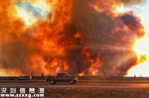 加拿大在燃燒！山火失控，10萬(wàn)人逃離，城市一片廢墟……