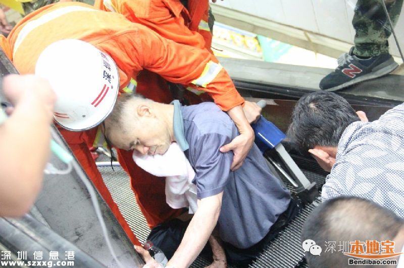 深圳新一佳超市電梯吃人 老人左腿瞬間被吞(圖)