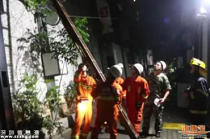 寶安一辦公樓突然傾斜 數(shù)十住戶連夜撤離(圖)