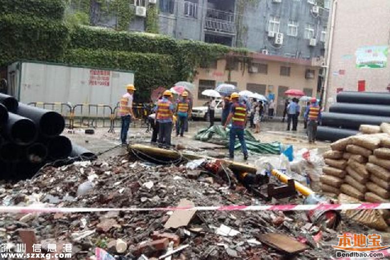 寶安一辦公樓突然傾斜 數(shù)十住戶連夜撤離(圖)