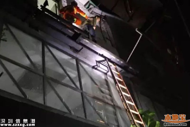 寶安一辦公樓突然傾斜 數(shù)十住戶連夜撤離(圖)