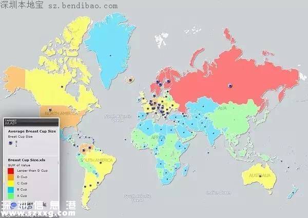 全球女性胸部地圖 為啥亞洲女性胸部小?