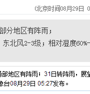 深圳天氣(8.29):陰天間多云 氣溫26-30℃