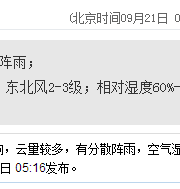 深圳天氣(9.21):陰天有陣雨 氣溫24-30℃