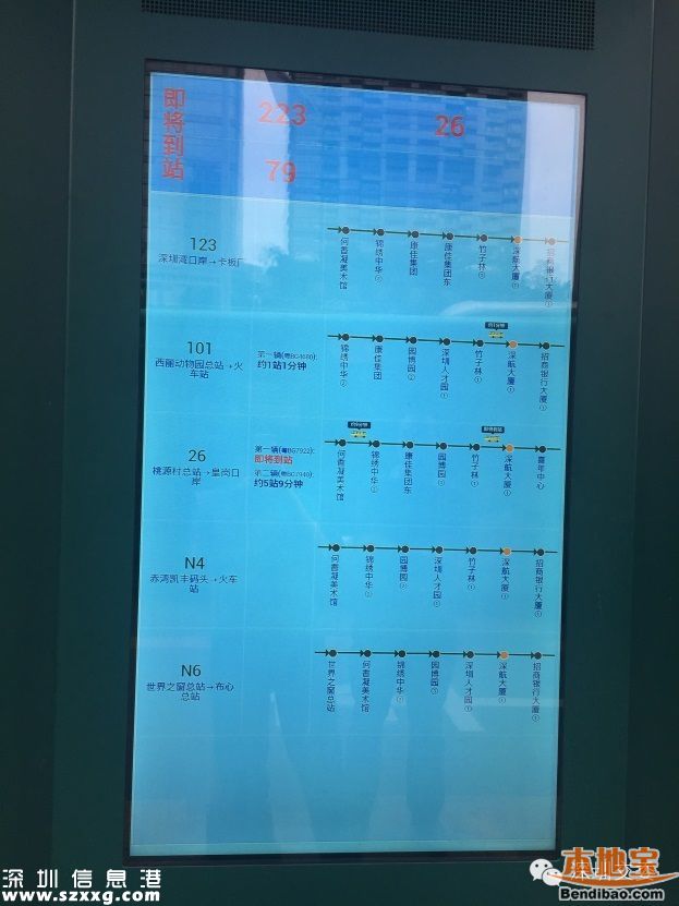 深圳公交站安裝電子站牌 提供公交車到站等信息