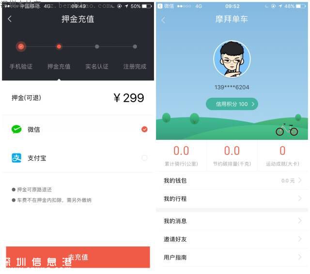 深圳摩拜單車租車攻略！只需5步完成借車還車