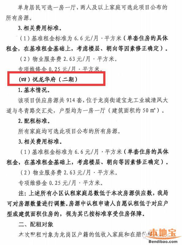 龍崗戶(hù)籍公租房配租公告 1611套房等你申請(qǐng)