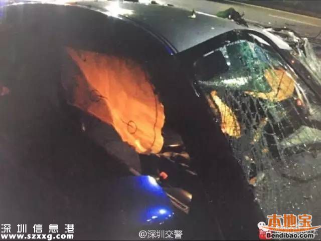 深圳百萬跑車撞成廢鐵 司機(jī)回家睡覺