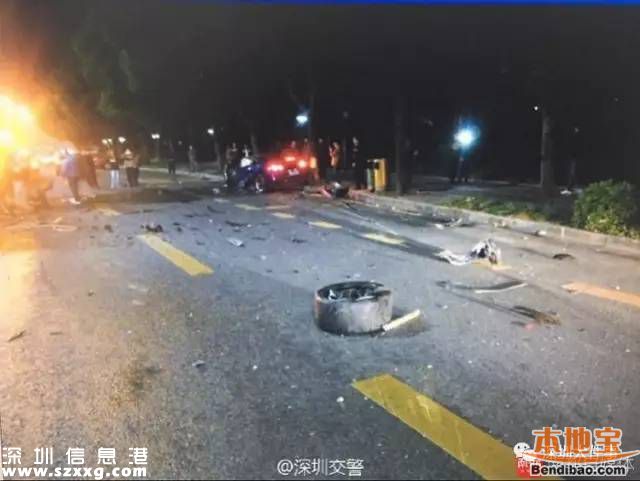 深圳百萬跑車撞成廢鐵 司機(jī)回家睡覺
